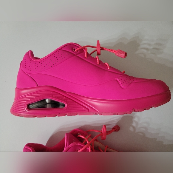 Skechers Street Women's UNO - NIGHT SHADES Hot Pink Sneakers Size 9 - Picture 3 of 10